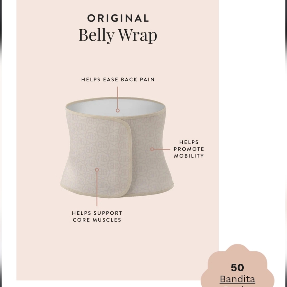 NEVER USED- BELLY BANDIT®Original Postpartum Belly Wrap Size Large Color Nude